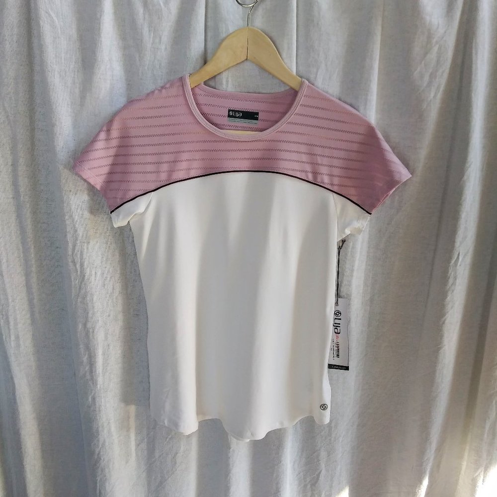 Lija Activewear white & Whimsy top NWT Medium